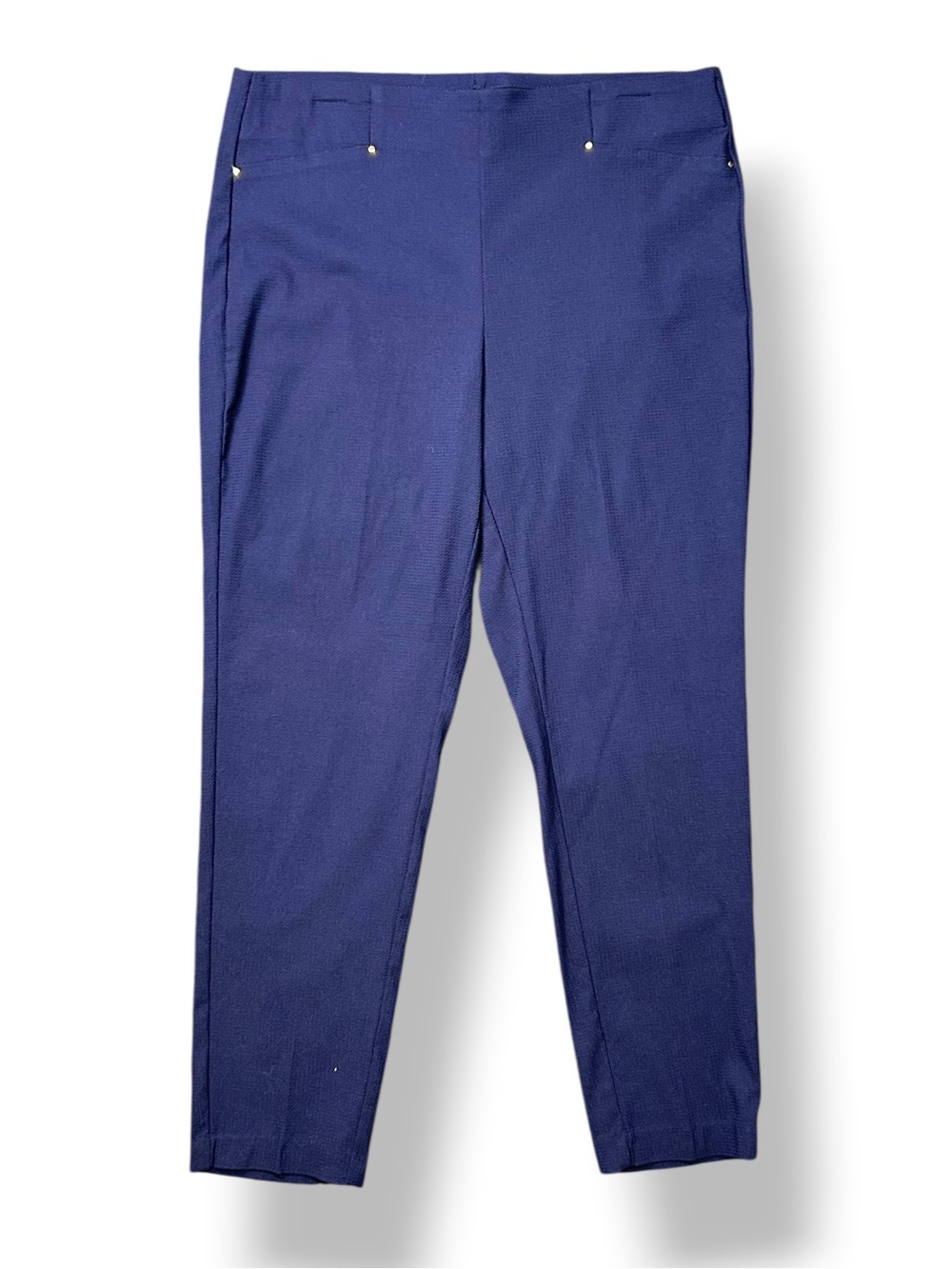 4/$20 Rafaella Comfort Navy Pull-On Straight Leg Pants Size 14 - Picture 2 of 4